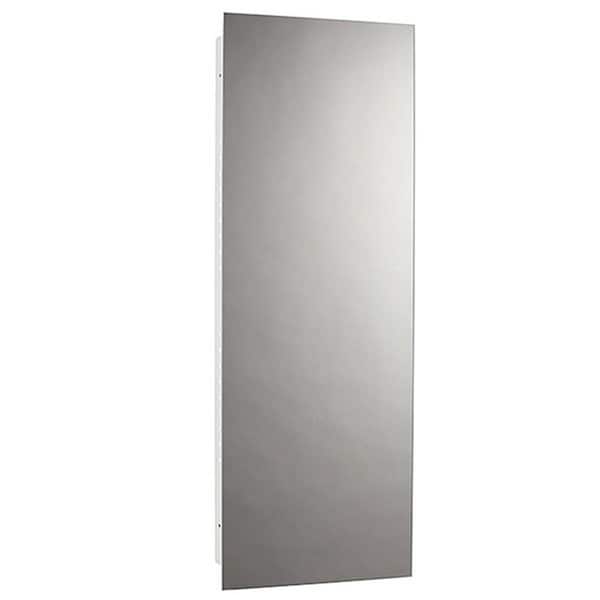 Jensen Jensen 664 13 x 36 in. 1 Door Illusion Medicine Cabinet with Glass Steel Polished Edge; Basic White 664 - main